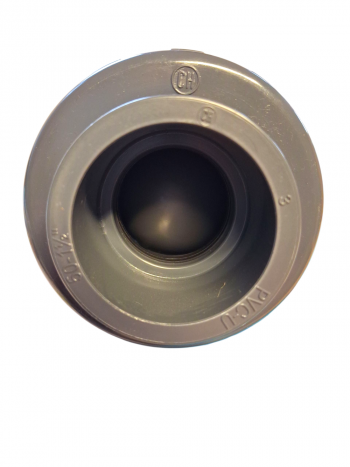 Preview: PVC-U Kugelrückschlagventil mit Klebemuffe 16 bar - KxK (63mm x 63mm) - PN16 - EPDM Dichtung